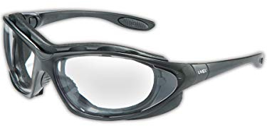 Honeywell Uvex S0600X seismische Sicherheitsbrille, schwarzer Rahmen, klare UV-Anti-Beschlag-Gläser/Kopfband
