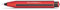 Kaweco AC SPORT Druckbleistift Red 0.7 mm HB I Mechanischer Bleistift aus hochwertigem Aluminium und Carbon I Luxuriöser Druck-Bleistift nachfüllbar in Rot I Druckminenbleistift 10,5 cm