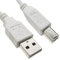 BeMatik - Cable USB 2.0 AB Macho Blanco 20cm