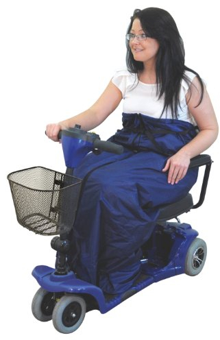 Aidapt Fleece Lined Scooter Cosy 100% Waterproof Mobility Wrap, Rainproof, Warm, Snug Fit, Polar Fleece, Foot and Lower Body Protection, Coverall, Elderly,Universal Fit,Unisex,Navy,Washable