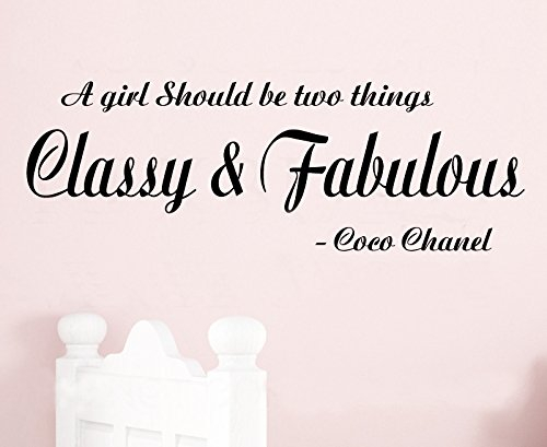Wandsticker PVC hommay classyandfabulous Chanel Chantaient Home Art Aufkleber Dekoration Tapete x30.5 cm 91,4 cm