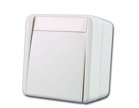 fontana Schalter 2-polig weiß, 250V~/10A, AP, IP44