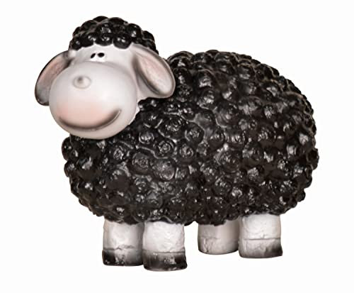 Kai Wiechmann Deko Figur Gartendekoration Schaf schwarz wetterfest für Garten Terrasse und Balkon