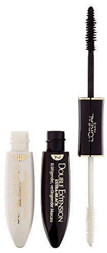L'Oréal Paris Double Extension Carbon Black Mascara, schwarz - Wimperntusche für sichtbar starke und ultra lange Wimpern - 1er Pack (1 x 12 ml)