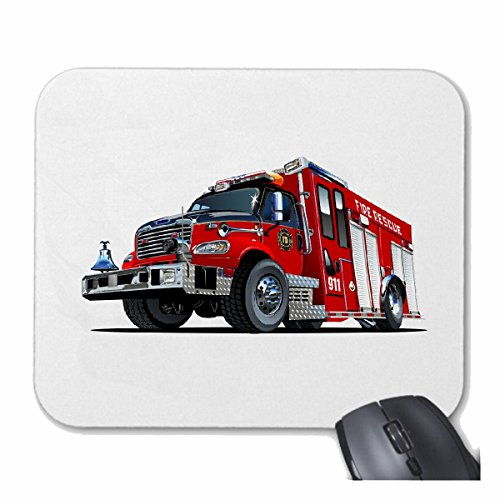 Mousepad (Mauspad) LÖSCHFAHRZEUG TANKLÖSCHFAHRZEUG Feuerwehr Truck LÖSCHFAHRZEUG EINSATZFAHRZEUG FREIWILLIGE Feuerwehr BERUFSFEUERWEHR FEUERWEHRMANN Feuerwehrfrau FIRE Department USA AMERIK