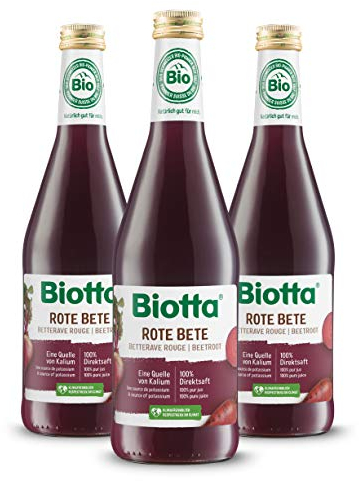 A.VOGEL - BIOTTA - Jus de Betterave rouge lactofermenté - 100% légumes bio - Riche en nutriments - Aide à la digestion & Action anti-inflammatoire - Ingrédients frais et savoureux - Lot de 3 - 500 ml