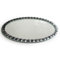 The Jay Companies Beaded Candle Garden Oval Tray, Black and White