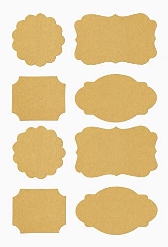 Hobbyfun Papier Sticker Etiketten 32 Stück 3-5cm Aufkleber Klebepunkte kleben Stickerbuch Gold