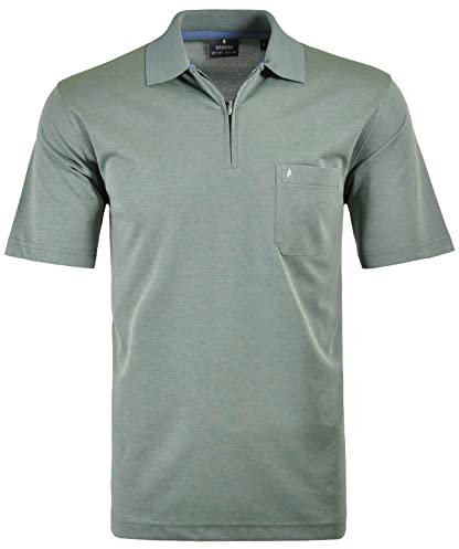RAGMAN Herren Softknit-Poloshirt mit Zip Schilf-341, 6XL