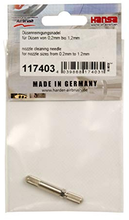 Harder & Steenbeck HS-117403 Metal Needle Valve Cleaning Needle for Airbrush Nozzles