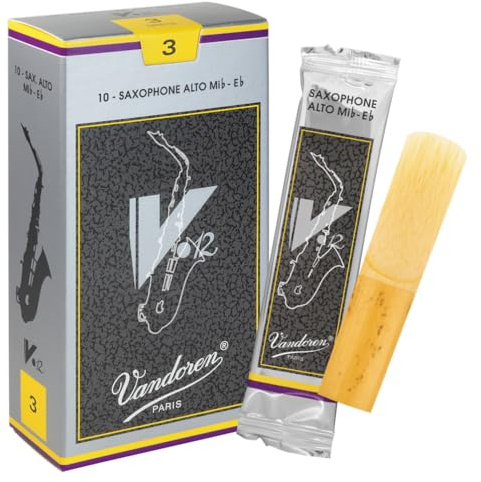 Vandoren V12 Alto Saxophone Reeds - Box of 10 - Strength 3