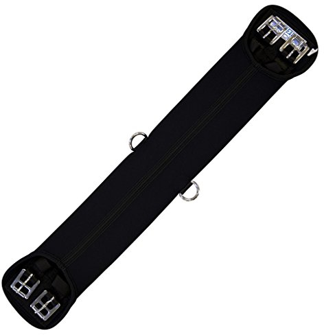 Stübben Neopren-Sattelgurt Kurzgurt ohne Elastikzug - schwarz - 45cm