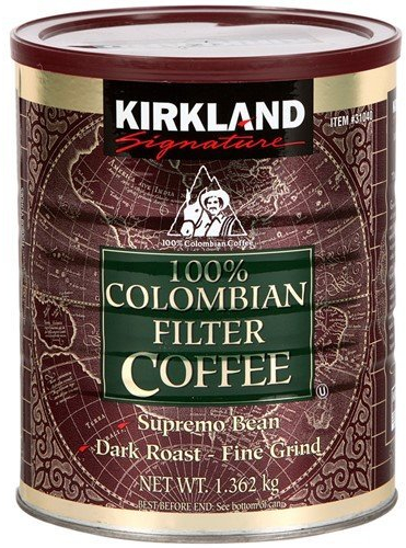 KIRKLAND Café 100 % colombien filtre de signature, 1,362 kg (Pack de 2)