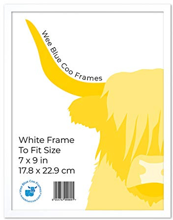 9x7 White Wooden Picture Frame 9 x 7 Inch (22.86 x 17.18cm) Picture Framing Glass Photo Frame