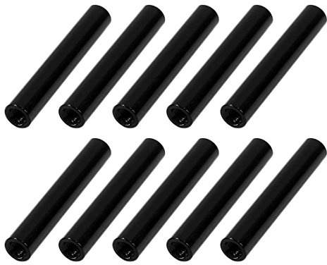 Sourcingmap 10Pcs M3 x 30mm Round Aluminum Column Alloy Standoff Spacer Stud Fastener for Quadcopter Black