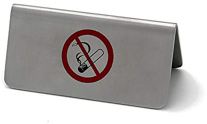 GRÄWE® Metallschild/Tischaufsteller NICHT RAUCHEN 8 x 4 cm