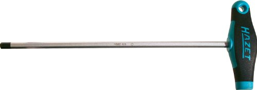 HAZET Schraubendreher, mit T-Griff 828-10, Innensechskant Profil, SW 10 mm | Abtrieb Innensechskant Profil, Chrom-Vanadium, verchromt, Spitze brüniert, SW 10 mm, Länge l1 200 mm, Länge l2 234 mm, 192 g