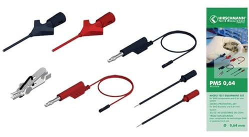 SKS GERMANY Hirschmann 932959001 PMS 0,64 Messleitungs-Set [Lamellenstecker 4mm-Buchse 0.64 mm] 1.00m Schwarz, Rot 1