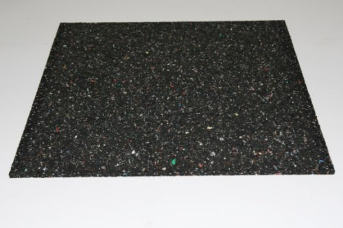 Gummimatte 1 cm Anti-Vibrationsmatte Antirutschmatte 100 x 60 x 1 cm, schwarz (Meterware) (Bautenschutzmatte Antivibrationsmatte Außenbereich Kofferraummatte Bodenbelag Gummi)