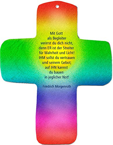 metALUm Wandkreuz aus umweltfreundlichem Holzverbundstoff | Sonne | #KRK019