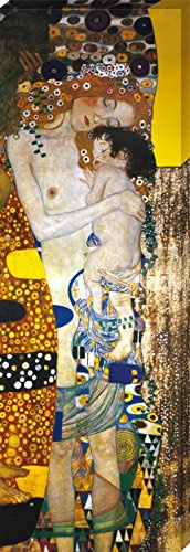 1art1 Gustav Klimt Poster Die DREI Lebensalter Der Frau, Detail Bilder Leinwand-Bild Auf Keilrahmen | XXL-Wandbild Poster Kunstdruck Als Leinwandbild 150x50 cm
