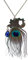 YAZILIND Schmuck Graceful Acryl Reound Bead Lolita Design Schwarze Spitze -Kragen-Halskette Hochzeit für Frauen (Peacock Necklace)