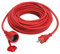 as - Schwabe Gummi-Verlängerungsleitung – 40 m Kabel mit Schutzkontaktstecker, Schutzkontaktkupplung inkl. Schutzkappe – 230 V / 16 A Verlängerungskabel – IP44 – Made in Germany – Rot, 60374