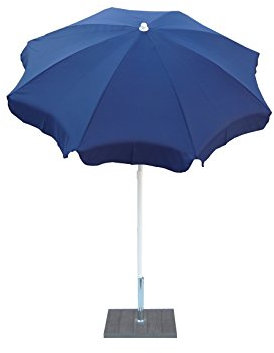 Maffei Art 112 Parasol Rond diamètre cm 200, Tissu Polyester, Made in Italy. Couleur Bleu