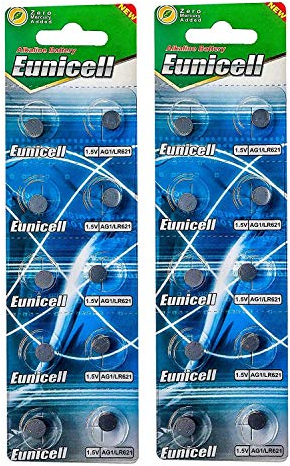 Eunicell AG1 Batterien, flach, 20 Stück