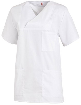 Leiber® Damen- / Herren-Schlupfjacke 08/769 für Medizin und Pflege, OP-Kleidung (0, Weiß)