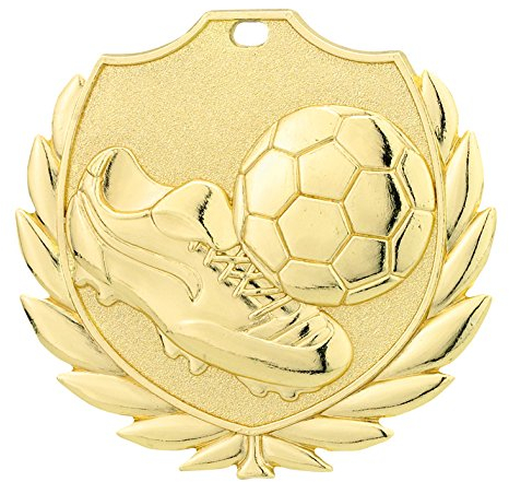 RaRu 10 Stück Fußball-Medaillen mit Band (D77)