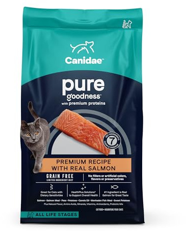 CANIDAE Grain Free Pure Sea Cat Kitten Formula Fresh Salmon Probiotics 10 lbs