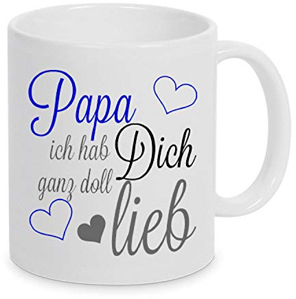 TassenKing(TM) - Papa ich hab dich ganz doll lieb - Tasse - Kaffeetasse - Tasse mit Spruch