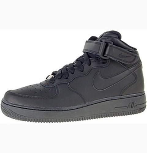 Nike girls ' Air Force 1 Trainers, Black/Black, 7 Big Kid