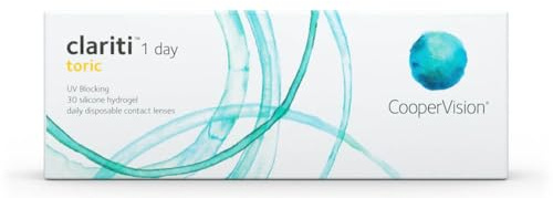 Clariti 1 Day Toric Kontaktlinsen täglichen Ring, R 8.6, D 14.3,-0.5 Dioptrie, Zylinder -1.75, Achse 160 – 30 Astigmatism