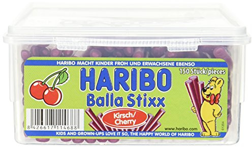 Haribo Balla Stixx Kirsch, 3er Pack (3 x 1.125 kg)