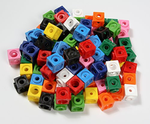 Dick-System 170100 1000 Steckwürfel 10-farbig in der Box, Kantenlänge 1,7 cm