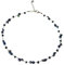 CHICNET Halskette Damen Kette Hals Schmuck aus Schmuckdraht Perlen grau grün lila schillernd 42-48 cm Glasperlen Perlenkette Karabiner nickelfrei
