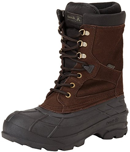 Kamik Nationplus, Stivali da Neve Uomo, Dark Brown Brun Fonce DBR, 44 EU