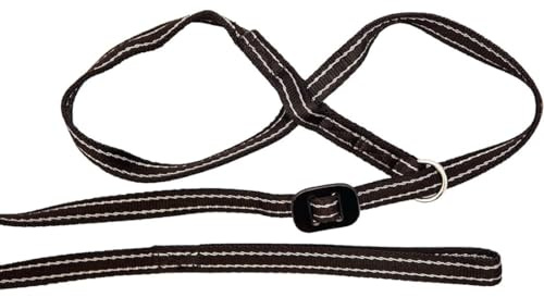 Gencon - All-in-One Anti Pull Dog Lead and Headcollar - Figure of 8 Dog Lead with Soft Loop Handle, Gentle Control - Left Hand - Washable - UK Made - Black/Silver