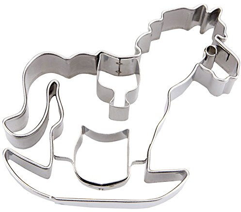 Städter Ausstechform Schaukelpferd, Edelstahl, Silber, 7 x 7 x 3 cm