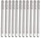 sourcing map 10 Pcs 1/4 x 100mm x 4mm Magnetic Hex Hexagon Screwdriver Bits Gray
