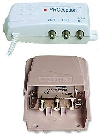 Proception Mediu m 10 dB 2 Way Gain Aerial Masthead Amplifier