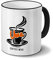 Tasse mit Namen Uwe - Motiv Coffee Mug - Namenstasse, Kaffeebecher, Mug, Becher, Kaffeetasse - Farbe Schwarz