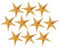 GURU SHOP 10 STK. Papier Ministern für Lichterkette 20 cm, Faltbar - Orange, Papiersterne 20 cm für Lichterketten