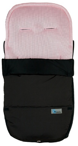 Altabebe AL2400SX - 03 Sommerfußsack Sympatex, schwarz-rosa