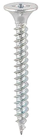 TIMco BZP Collated Fine Drywall Screw - 3.5 x 38 - Zinc - Box of 1000, Silver