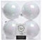 Bruchsichere Kugeln., Weiß irisierend, Pack of 4 x 100mm