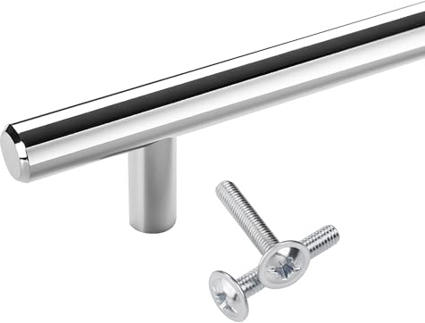 SOTECH Möbelgriff G11 BA 64 mm verchromt | Schubladengriff mit Gesamtlänge 124 mm Küchengriff Schrankgriff