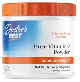 Doctor's Best Vitamin C Powder with Q-C, Healthy Immune System, Brain, Eyes, Heart and Circulation, Joints, Sourced from Scotland, 250G, 8.8 Ounce